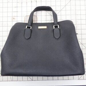 Kate Spade WKRU3930 Black Leather Satchel Tote Handbag As-Is